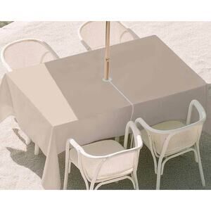 Outdoor Tablecloth with Umbrella Hole Zipper Rectangle